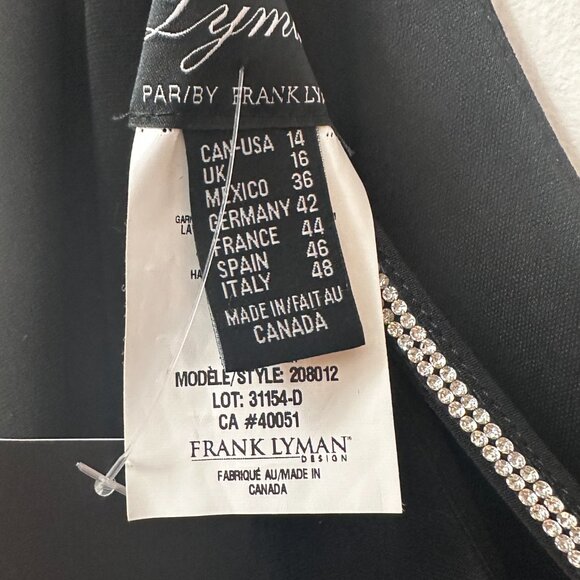 BRAND NEW FRANK LYMAN WOMAN'S JUMPSUIT BLACK SIZE 14 MADE IN CANADA - Picture 4 of 8